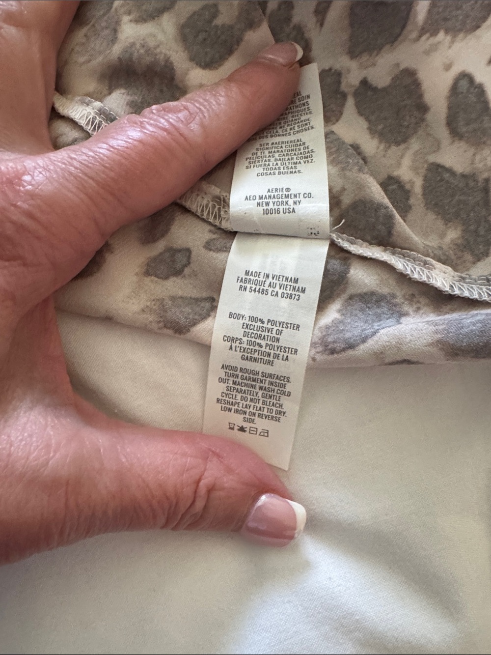 aerie Leopard Print Lace-Trim Slip - Beige & Brown - Picture 8 of 12